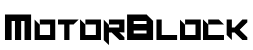 MotorBlock Font Image