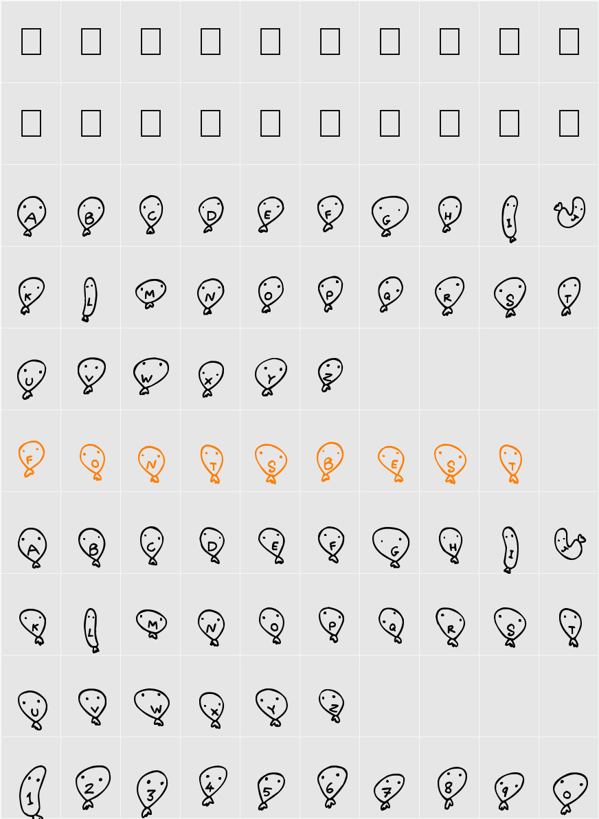Balloon Friends Character Map