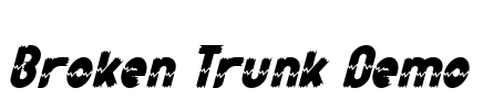 Broken Trunk Demo Font Image