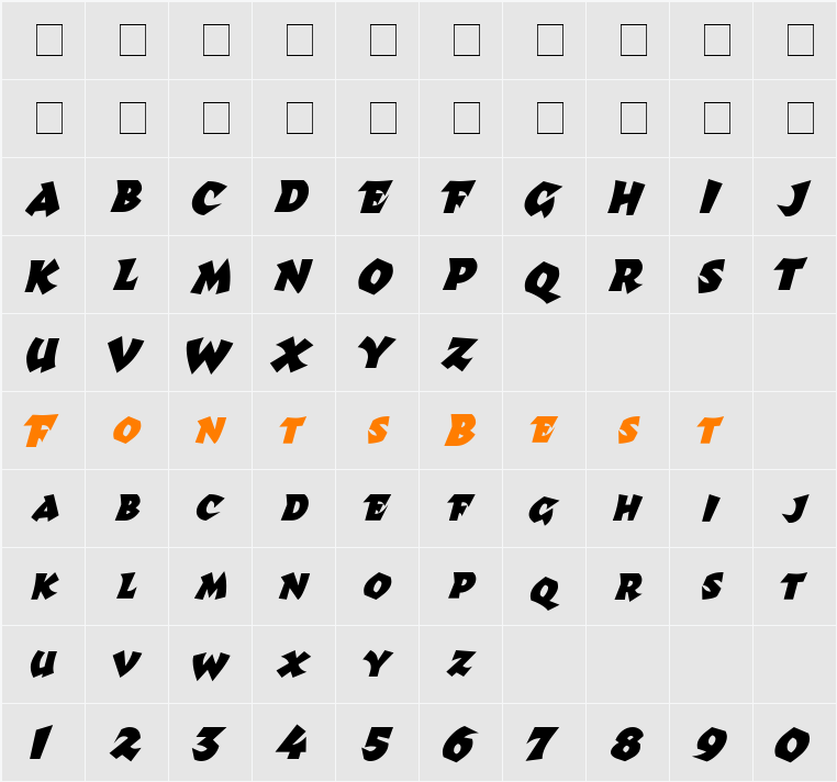 ChinaCaps Character Map