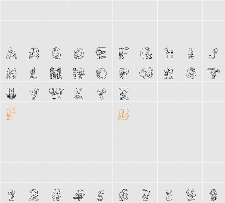 Baby Character Map