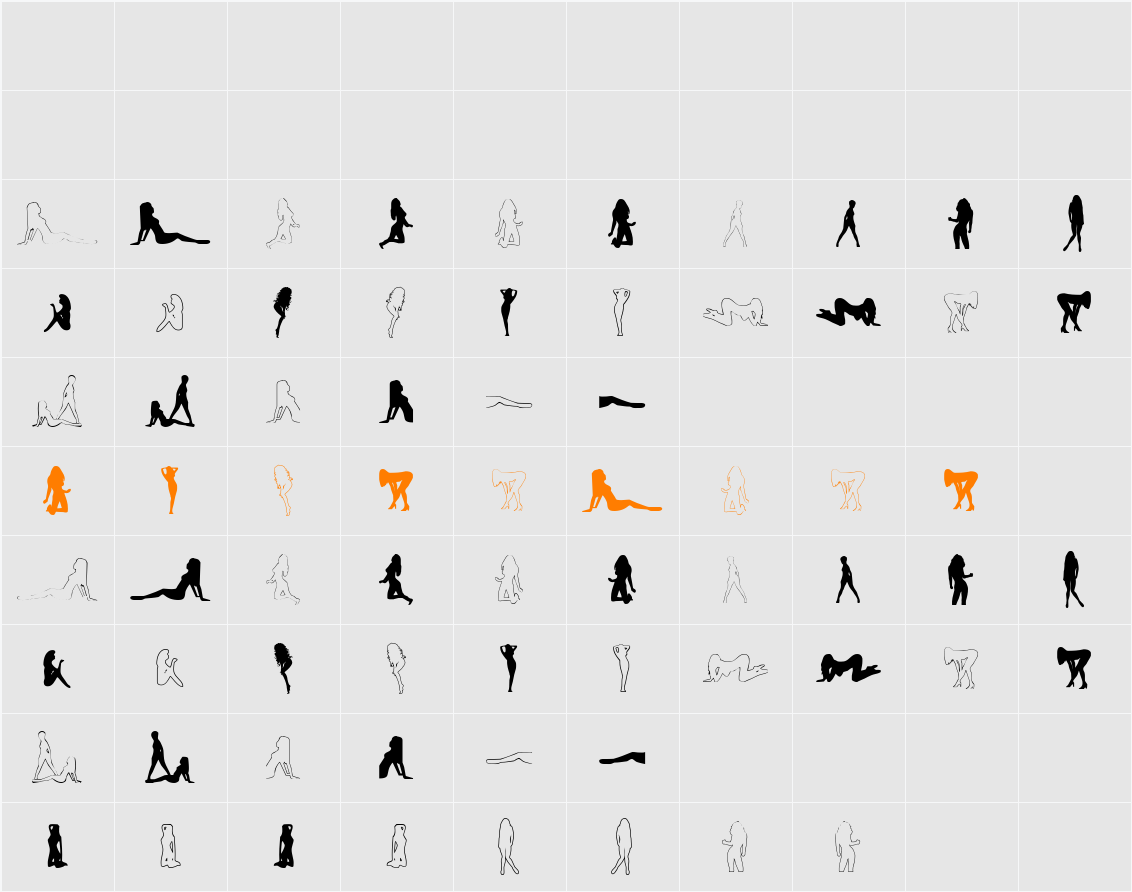 Babe-alicious Character Map