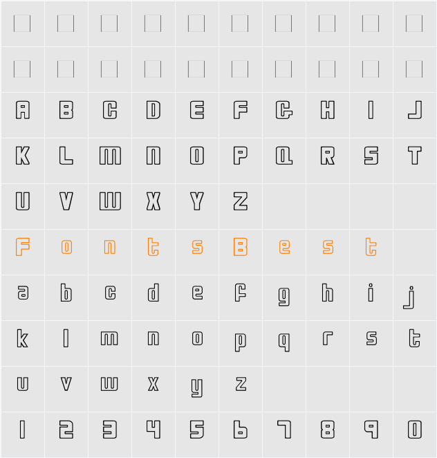 Bio-disc Character Map