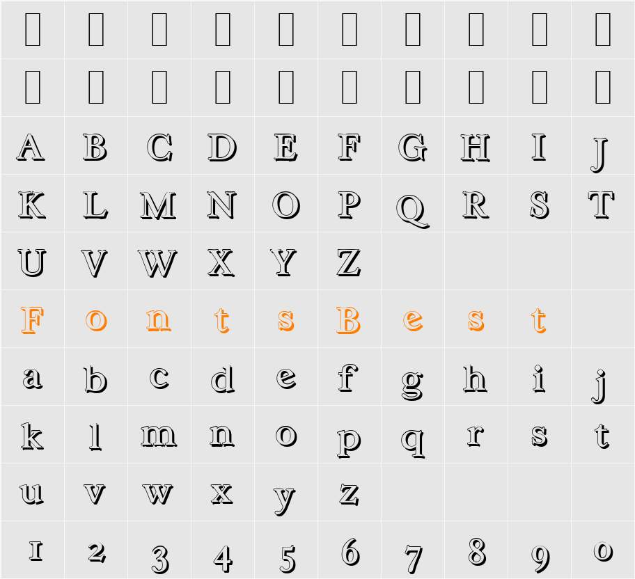 CasablancaShadow Character Map