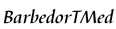 BarbedorTMed Font Image