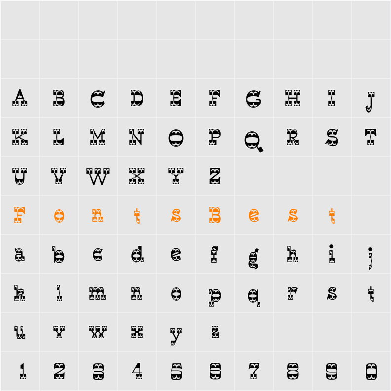 Dalton Character Map