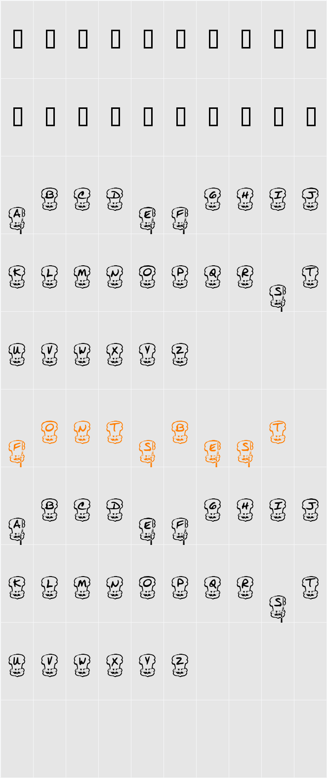 JI-Lolled Character Map