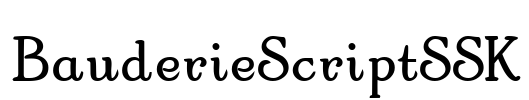 BauderieScriptSSK Font Image