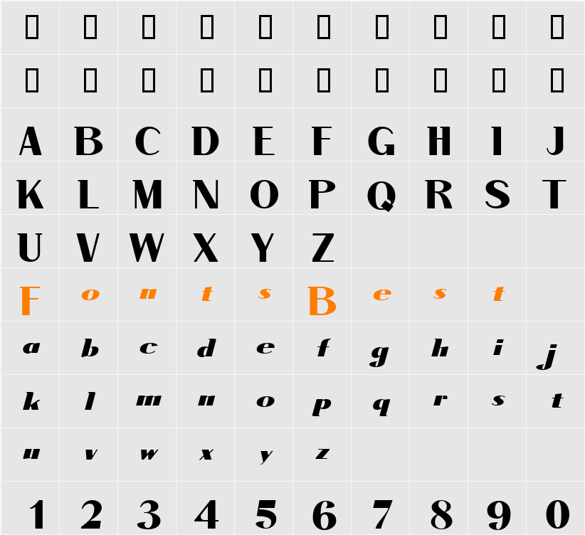 ArTarumianGrqiNor Character Map