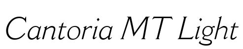 Cantoria MT Light Font Image