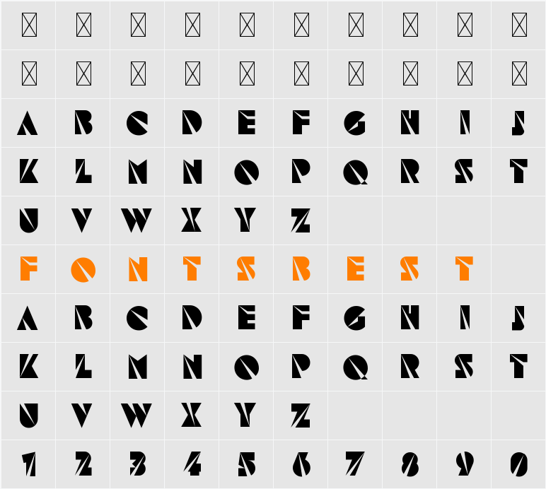 Astroz Character Map