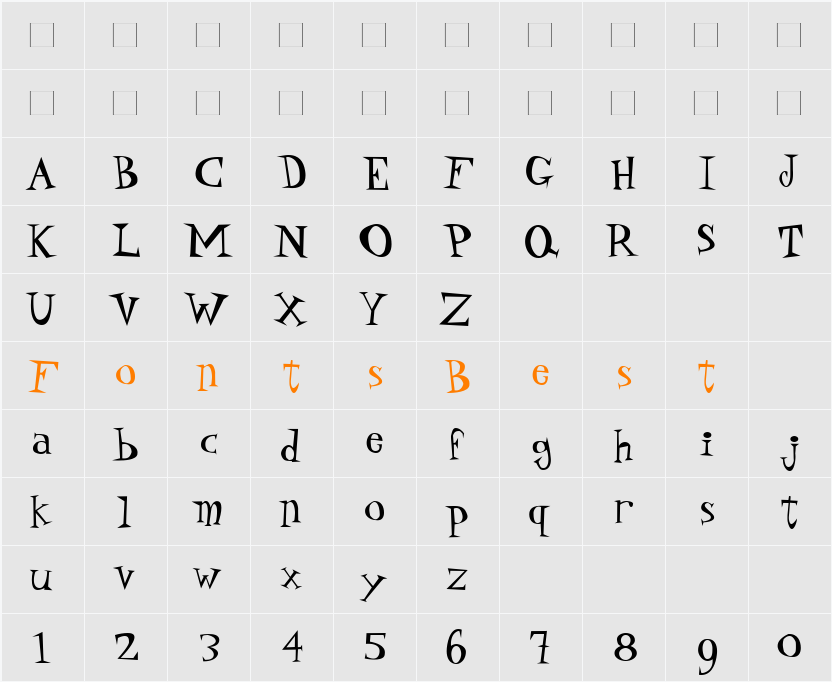 DaddyOHip Character Map