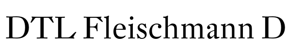 DTL Fleischmann D Font Image