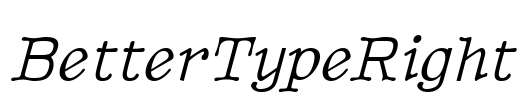 BetterTypeRight Font Image