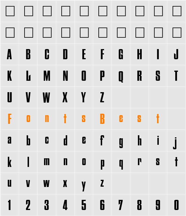 Fiord Character Map