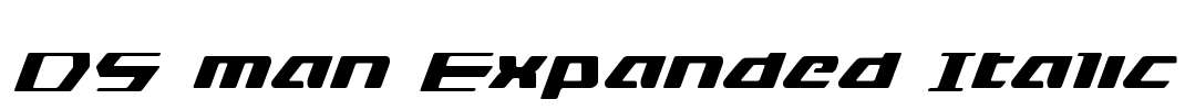 DS man Expanded Italic Font Image