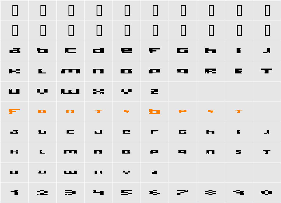 Bite Character Map