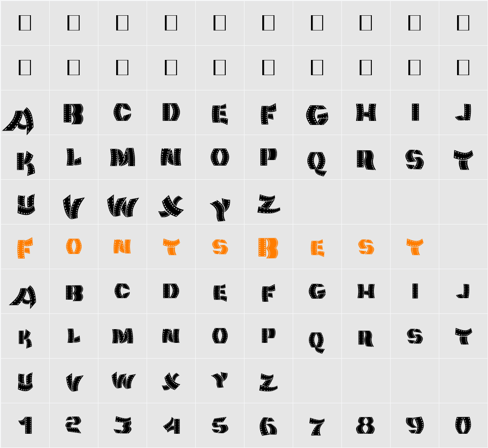 Movie Filmstrip Character Map
