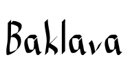 Baklava Font Image