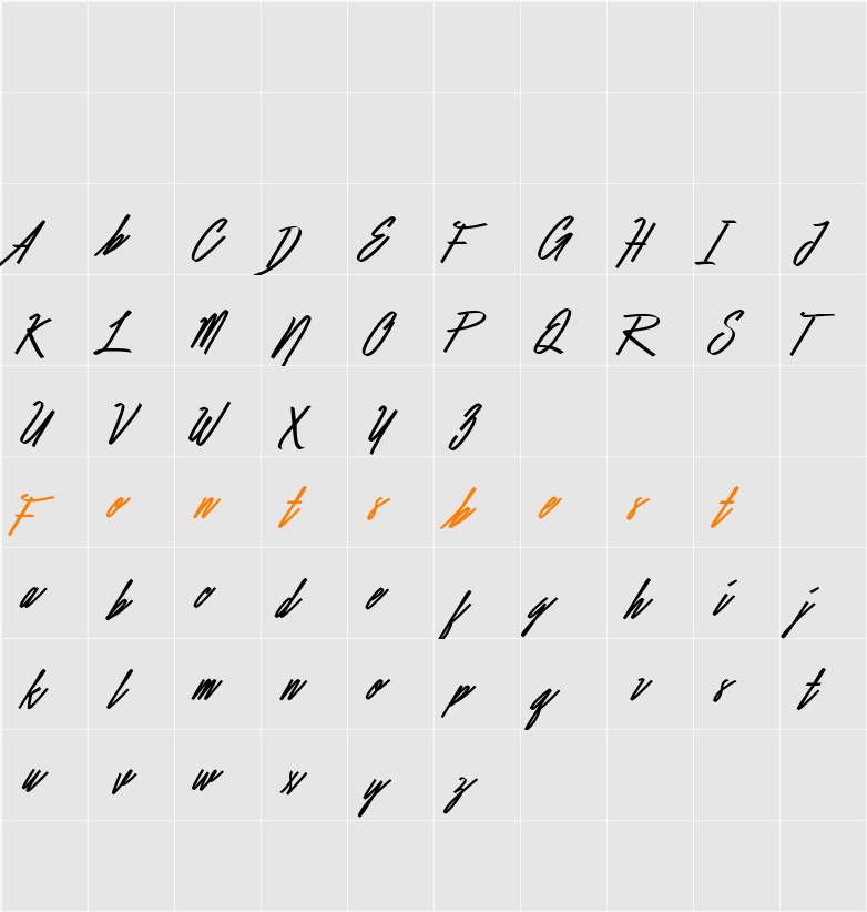 Befitting Demo Character Map
