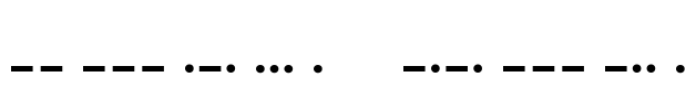 Morse Code Font Image