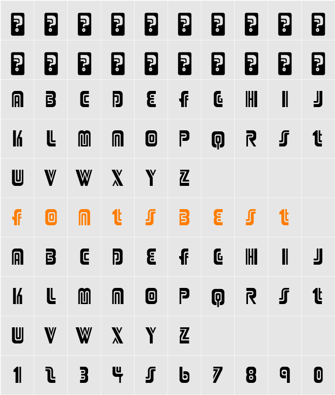 Adriator Character Map