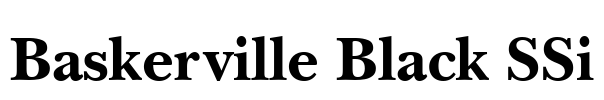Baskerville Black SSi Font Image