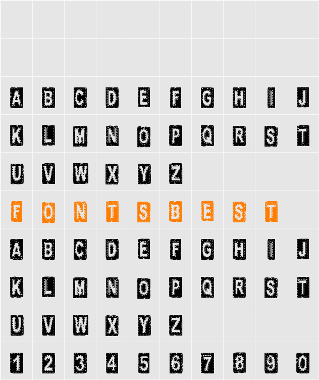 CF Tissus Character Map