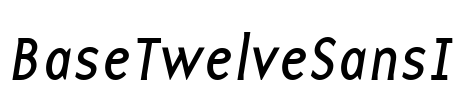 BaseTwelveSansI Font Image