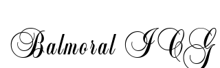 Balmoral ICG Font Image