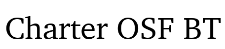 Charter OSF BT Font Image
