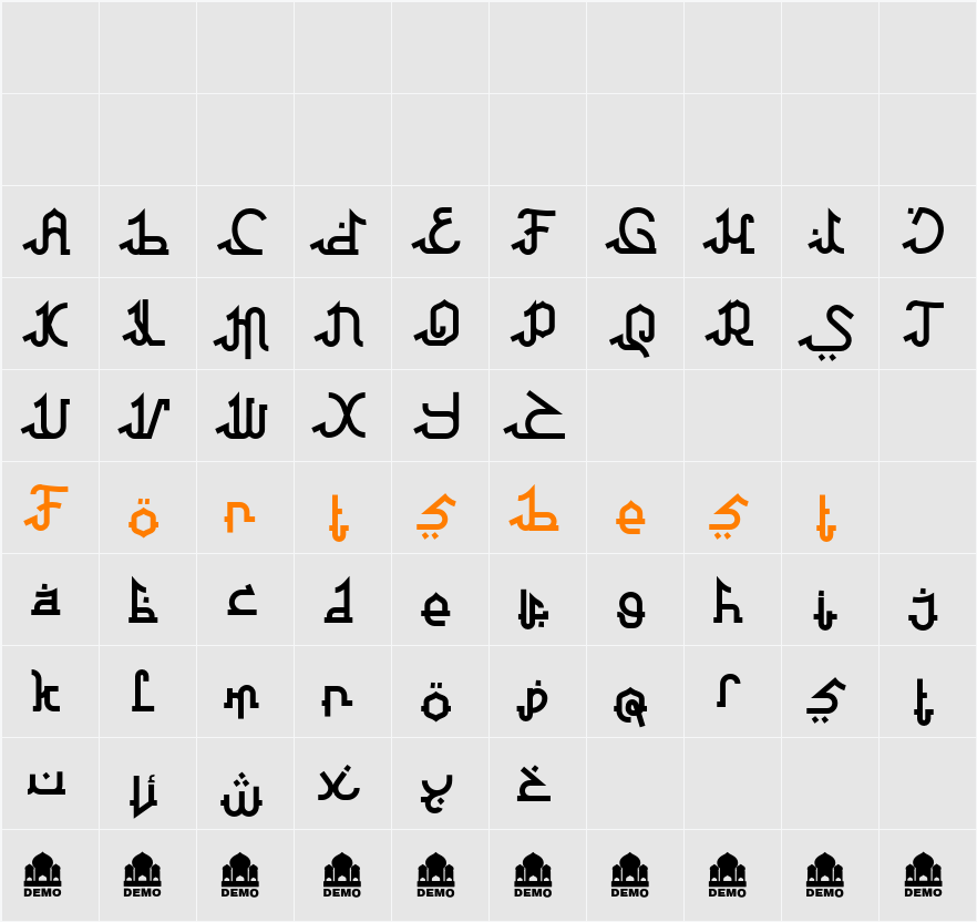 Al Athara Sabil Character Map