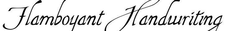 Flamboyant Handwriting