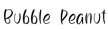 Bubble Peanut Font Image