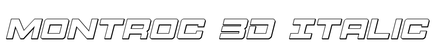 Montroc 3D Italic Font Image