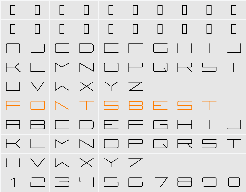 Fireye GF 3 Character Map
