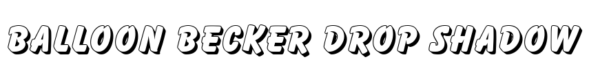 Balloon Becker Drop Shadow Font Image