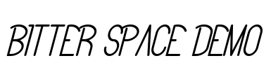 Bitter Space Demo Font Image