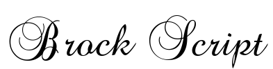 Brock Script Font Image