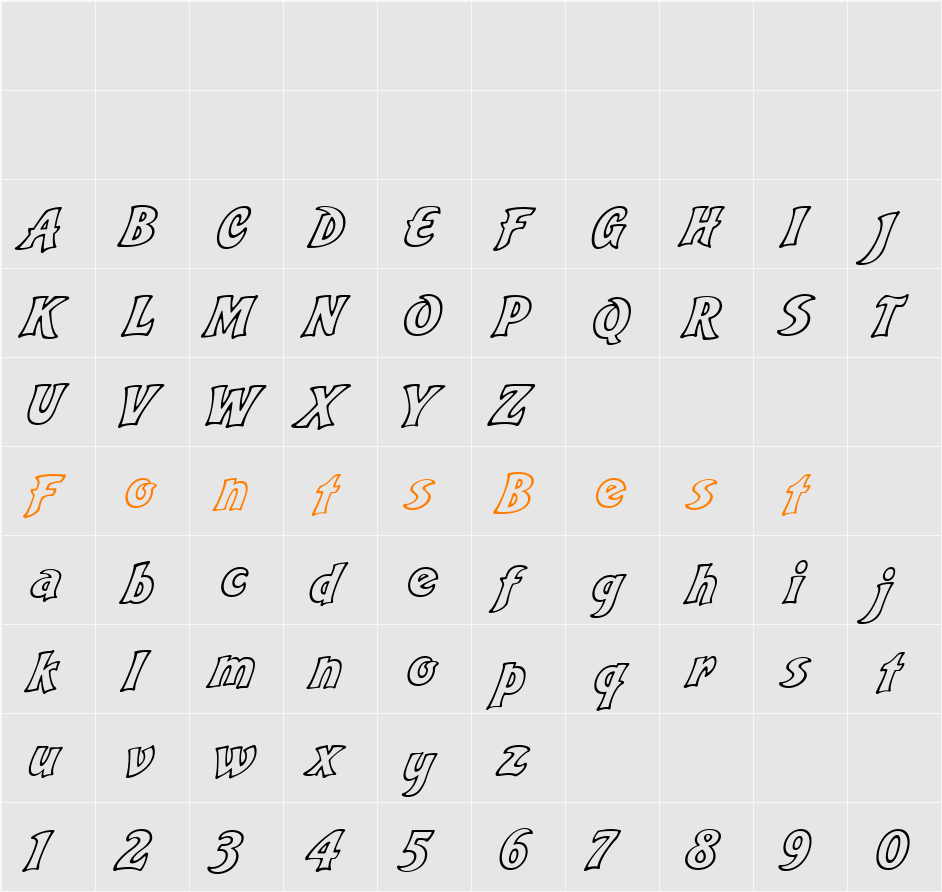 Bakery Script Open Character Map