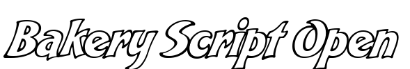 Bakery Script Open Font Image