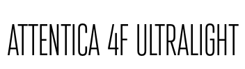 Attentica 4F UltraLight Font Image
