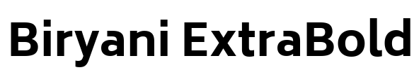 Biryani ExtraBold Font Image
