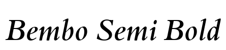Bembo Semi Bold Font Image