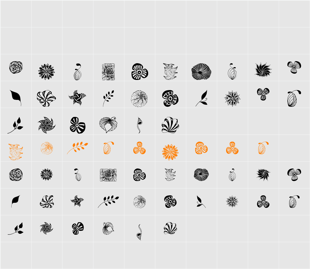 Dingfleur Character Map