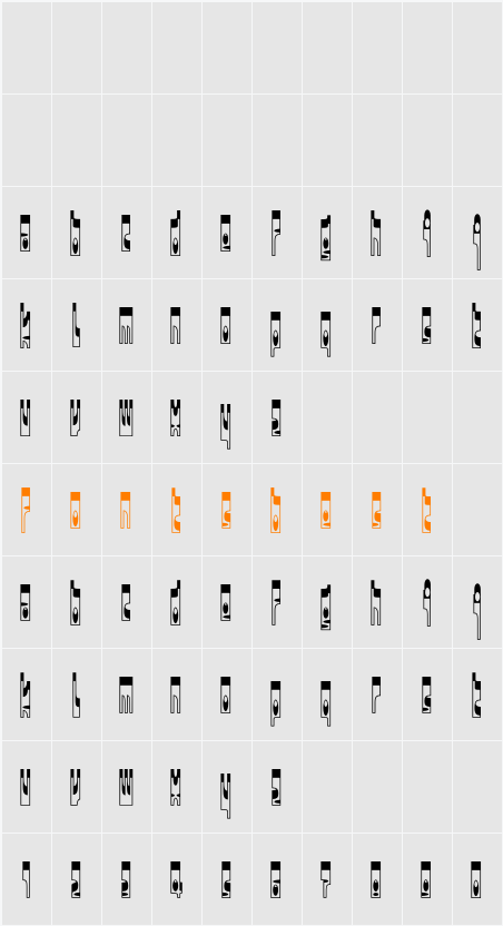 Darkside Bright Character Map