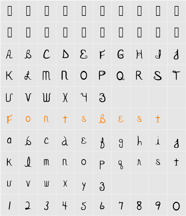 BevTBoo Character Map