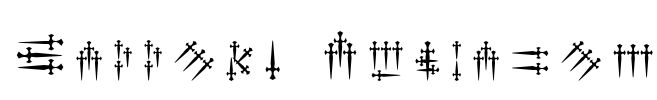 Daggers Alphabet Font Image