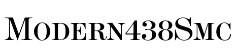 Modern438Smc Font Image