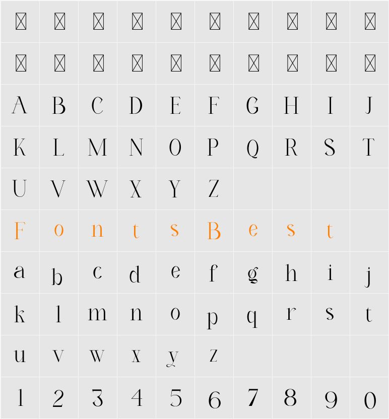 Agloist Character Map